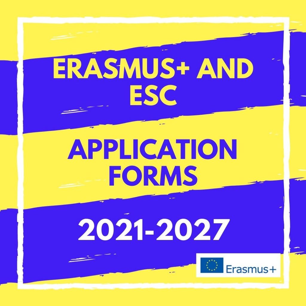 Erasmus plus and European Solidarity Corps application forms