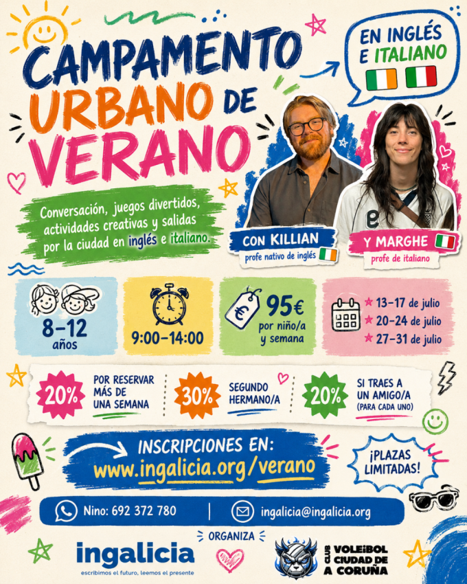 Campamento urbano de verano en inglés e italiano